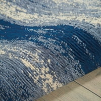 Barclay Butera lido Indoor Outdoor Modern Abstract Blue Cream 3'11 5'11 килим
