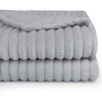 Чама Ден на майката микрофибър фланела хвърлят одеяло, сиво, стандартно хвърляне