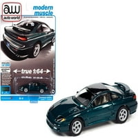 Dodge Stealth R T Twin Turbo Emerald Green Metallic с черен топ Modern Muscle Ограничено издание до световен модел на Diecast от Auto World