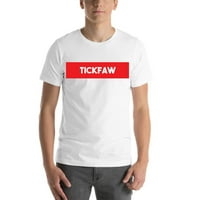 Супер червен блок TickFaw Памучна тениска с недефинирани подаръци