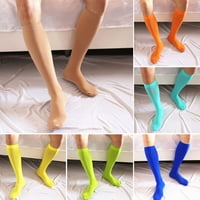 Ломубуе чифт бонбони цвят против хлъзгане гладки Мъжки чорапи коляното високи невидими безшевни тръби Чорапи