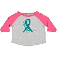 Inktastic We Win Against of Ovariar Cancer Ribbon Gift Toddler Boy или Thddler Girl тениска