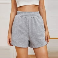 Женски клирънс шорти панталони ежедневни летни еластични талии спортни разхлабени твърди къси панталони