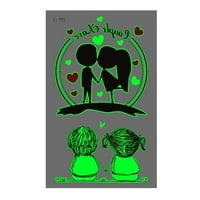 Декорация на дома занаят романтична карикатура сладка любов двойки стикери за тяло за Свети Валентин сватбено парти подарък парти услуги