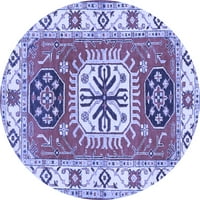 Агли Компания Закрит Кръг Персийски Синьо Традиционни Килими Площ, 5 ' Кръг
