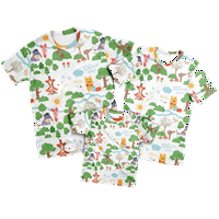 Риза за деца Възрастен Мечо Пух печатни случайни къс ръкав екипажа врата Фахион тениска за жени мъже момчета момичета