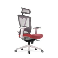 Червено и сиво ергономичен дизайн регулируем офис стол