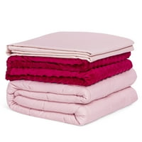 Джима 10кг тежкотоварни одеяло комплект 41 х60 в топла и студена пухени покривала Розово