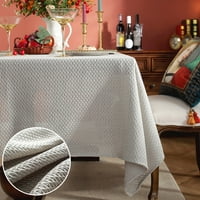 Хайт покривка покрива масата платове домашен декор от солиден цвят покривка за миене декоративна вафла бяла 135*