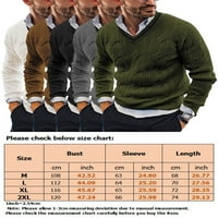 Lumento Men's Stretch Travel Sweater Knitwear Solid Color Pullover Небрежен дълъг ръкав изходки черни 2xl