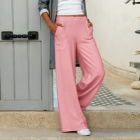 Aayomet Womens Cargo Pants дамски суитчъри Женски джоги със странични джобове, дъна на ребрата, меки суитчъри за жени, розови s