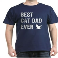 Кафепрес - Най-Добрата Котка Татко Някога Тениска - Памучна Тениска