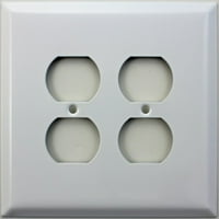 Над размери Jumbo гладка бяла банда Duple Outlet Switch Plate