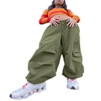 Polinkety дамски торбисти товарни панталони ежедневни регулируеми с ниска талия регулируеми джоги за джогинг панталони Пънк улични дрехи