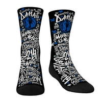 Младежки рок ем чорапи Далас Маверикс Графити Екипаж чорапи
