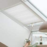 Keego безжични затъмнени светлини на светлини сенки за прозорци клетъчни нюанси, подходящи за покрив наклонена самолетна стая прозорци бяло 33.5 w 64 , без телескопични пръти