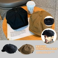 Retro British British Newsboy Hat Мъжки художник на барета пики щори шапка s0b4