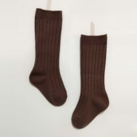 ХГВ бебе малки деца момичета средни Чорапи Лък Оребрени Дълги чорапи разрошени Чорапи Училище гамаши