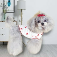jiaroswwei тениска за домашни любимци стилна дишаща пулсационна яка сърце печат кученце жилетка кучешки дрехи фотография реквизит