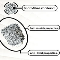 Двойка професионални ръкавици за автомивки от микрофибър, супер-абсорбиращ, анти-въртящ се комплект и анти-скач