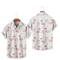 Flamingos Fashion Hawaii Beach Boys Rishs Thin Table Tops Бебешки тениски Летни деца Детски дрехи за мъже ， C-120