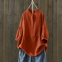 тениски на fvwitlyh за дамски разхлабени тениски върхове тениски за жени плътни цветове ежедневно разхлабена лъжичка шия с дълъг ръкав ризи за дамски тениски