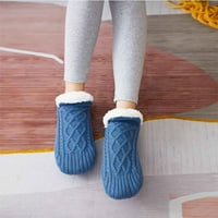 Чорапи за жени на закрит под, неплъзгащи се термични чорапи, тъкани и кадифени чорапи на закрито