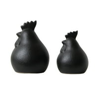 Керамични петел фигурки керамични украшения петел във формата на керамични статуи черно