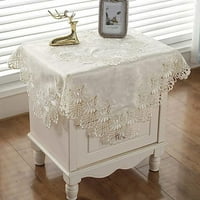 NVZI DAMASK LACE PATHWORKY CAVRECLOTH Луксозен квадрат Малък капак на масата Елегантна флорална бродирана дантелена маса за маса за парти кухня трапезария декорация за пикник