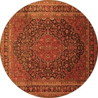 Ahgly Company Indoor Square Medallion Orange Traditional Area Cugs, 8 'квадрат