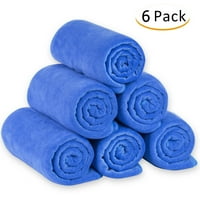 Супериорна 6-парче кърпа комплект кърпа за баня 27 55 Бързо сушене-27кс55 синьо