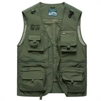 Мъжки от Leey-World Зимни палта мъжки яке поле Pofessional Aptiny Field Fishing Multi Pocket Vest Raice Jacket Lightweight Mens