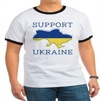 Кафепрес-Поддръжка Украйна Рингер Т- Памук Пръстен Тениска