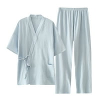 Jsaierl Pajamas for Women Set Ladies Loungewear Ladies Pocket с къс ръкав отгоре и панталони пижами
