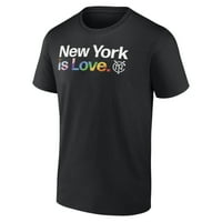 Мъжки фанатици Брандирани черни Ню Йорк ФК Екипът на град Град Прайд Лого - Тениска