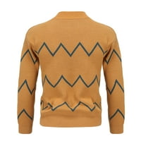 Мъжки есента и зимните модни пуловери горни разхлабени глава стояща яка електрокардиограма Топъл пуловер Топ блуза