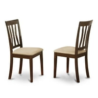 -Oak -C антична седалка за пасиране на стола с дъбов завършек -комплект от 2