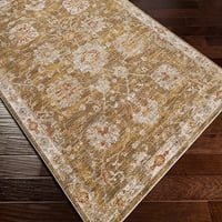 Зона килими Шорл традиционен изгорял оранжев килим оранжев зелен син килим за хол спалня или кухня