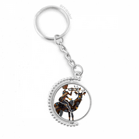 Африкански аборигенски жени Ladydeer Greatet Rotatable Keyholder Ring Disc Accessories Clip Clip