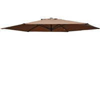 Замяна вътрешен двор чадър балдахин покритие за 10 фута ребра чадър Тъмно-кафяв