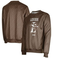 Мъжки кафяв Lehigh Mountain Hawks Dad Name Drop Crewneck пуловер суичър