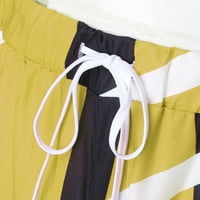 Бельо Панталони Скорти за жени ежедневни летни мъжки модни ежедневни печатни бельо джоб Дантела нагоре панталони голям размер мъжки панталони жълти ХХХЛ
