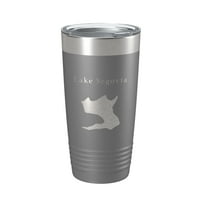 Езерото Segovia map tumbler travel mug изолирана лазерна гравирана кафе чаша горещи извори село arkansas oz тъмно сиво