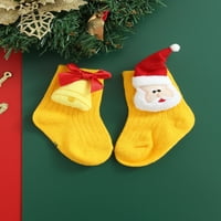 Гуреуи малко дете бебе момичета момчета двойки детски коледни чорапи подарък Бо Сладък 3д Коледа карикатура модел памучни чорапи 0-и