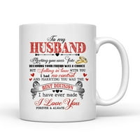 Чаша за кафе на съпруга ми, подарък за Свети Валентин за съпруг, Подаръци за двойки, подарък за годишнина, чаша за кафе 11оз, 15оз