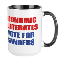 Кафепрес - икономически неграмотни гласуват за Сандърс голяма чаша-Оз керамична голяма чаша