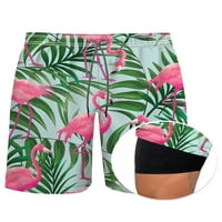 Haite Мъжки облицовка вратовръзка багрило плажове салон флорални щампи ваканция ваканция торбичка летни къси панталони