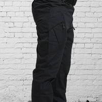 Товарни панталони за мъже мъжки панталони множество джобове товарни панталони работят носене на бой за безопасност на товари джобни суиптове за черни джоги за мъже Просвет черно m