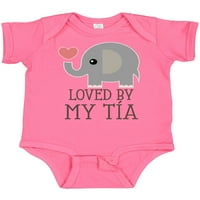 Инктастичен Тиа ме обича бебе слон подарък бебе момче или бебе момиче Боди