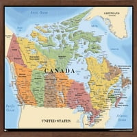 MAP - Плакат за стена на Канада, 22.375 34